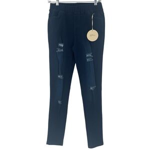 NWT Lara Fashion Elastic Waist Jeans distressed medium